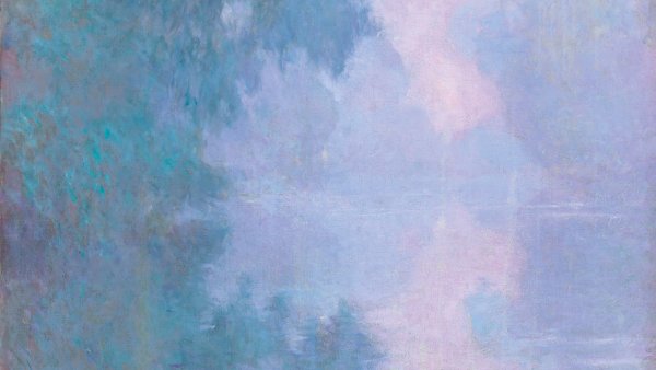 Claude Monet, Morning on the Seine, Giverny. Exhibition Monet/Boudin. Museo Nacional Thyssen-Bornemisza