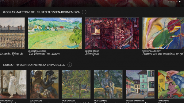 Captura de pantalla App Second Canvas Thyssen