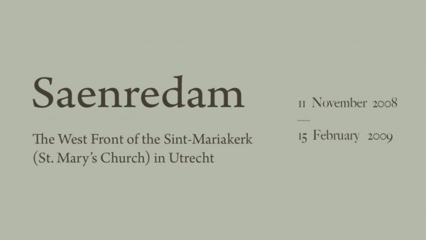 Saenredam: the western front of the church of Sta. María de Utrecht: the commented exhibition
