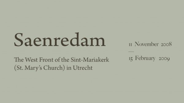 Saenredam: the western front of the church of Sta. María de Utrecht: the commented exhibition
