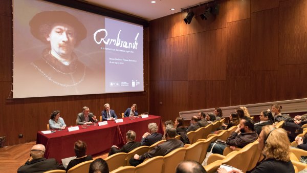 Rueda de prensa con la participación de Mar Borobia, jefa de pintura antigua del MNTB, Norbert Norbert E. Middelkoop, conservador del Amsterdam Museum, Guillermo Solana, director artístico del MNTB y Marta Rivera de la Cruz, consejera de Cultura y Turismo de la Comunidad de Madrid