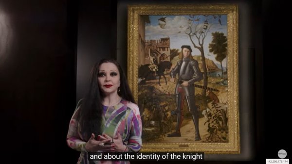 Discover the Thyssen Museum with Alaska: Young Knight in a Landscape, by Vittore Carpaccio
