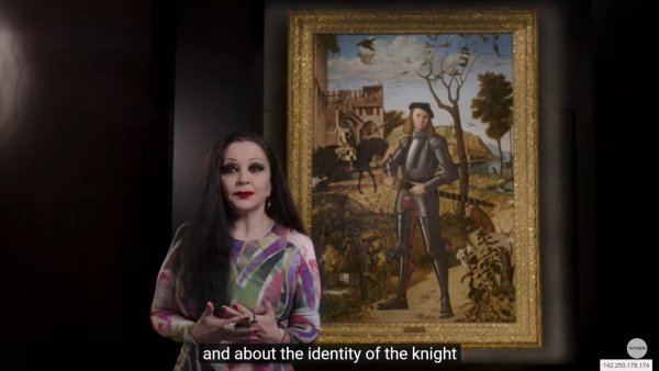 Discover the Thyssen Museum with Alaska: Young Knight in a Landscape, by Vittore Carpaccio
