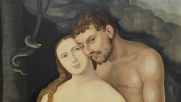 Hans Baldung Grien, Adam and Eve. Photomontage: Jorge Salgado © Cultura en Vena, 2022 (Provenance of original work: Museo Nacional Thyssen-Bornemisza, Madrid)