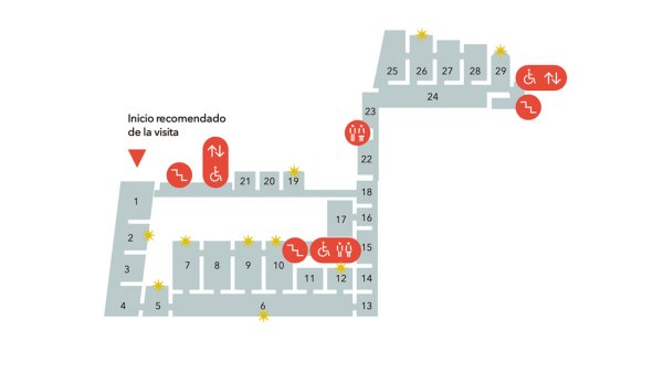 Plano planta segunda Museo Nacional Thyssen-Bornemisza Plano planta segunda Museo Nacional Thyssen-Bornemisza