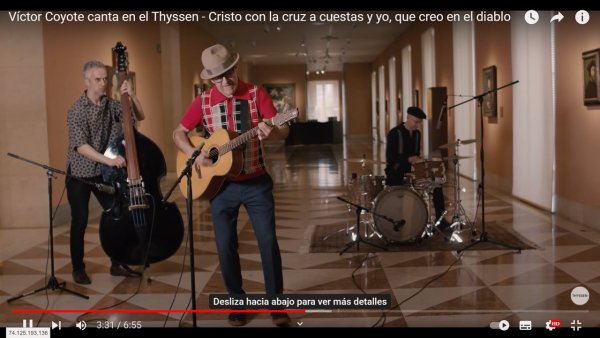 Víctor Coyote sings at the Thyssen - Christ on the cross and I, who believe in the devil