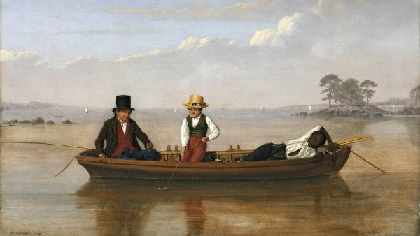 Pesca en el estrecho de Long Island a la altura de New Rochelle. James Goodwyn Clonney
