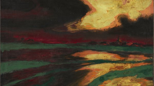 Atardecer de otoño. Emil (Emil Hansen)  Nolde