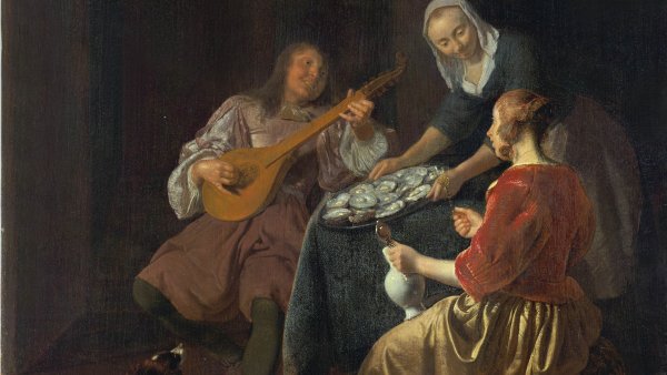Oyster Eaters. Comiendo ostras, c. 1665-1669