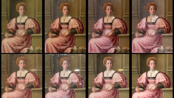 Etapas de intervención sobre la obra “Retrato de una dama” de Pier Francesco Foschi