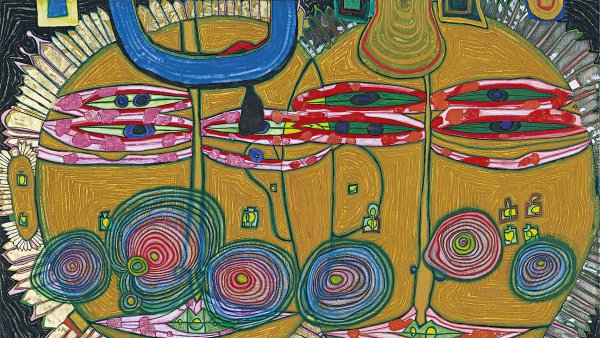 Sol y luna. Los Aztecas. Hundertwasser (Friedrich Stowasser)