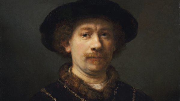 Self-portrait wearing a hat and two Chains. Autorretrato con gorra y dos cadenas, c. 1642-1643