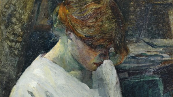 La Rousse in a White Blouse. La pelirroja con blusa blanca, 1889