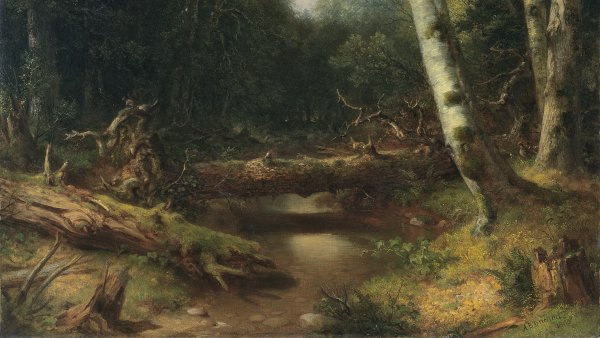 A Creek in the Woods. Un arroyo en el bosque, 1865
