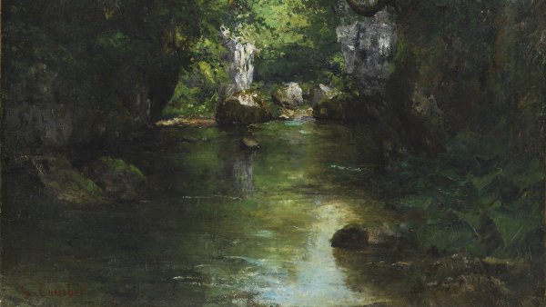The Water Stream, La Brème. El arroyo Brème, 1866