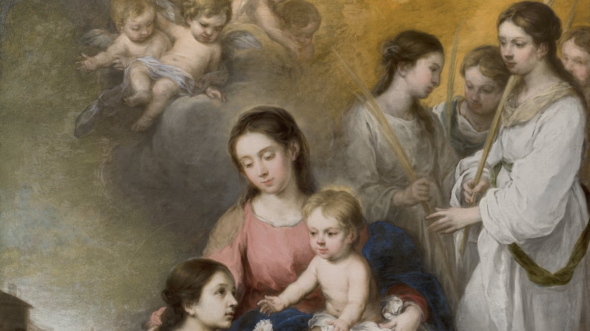 La Virgen y el Niño con santa Rosa de Viterbo Murillo, Bartolomé Esteban. Museo Nacional Thyssen-Bornemisza
