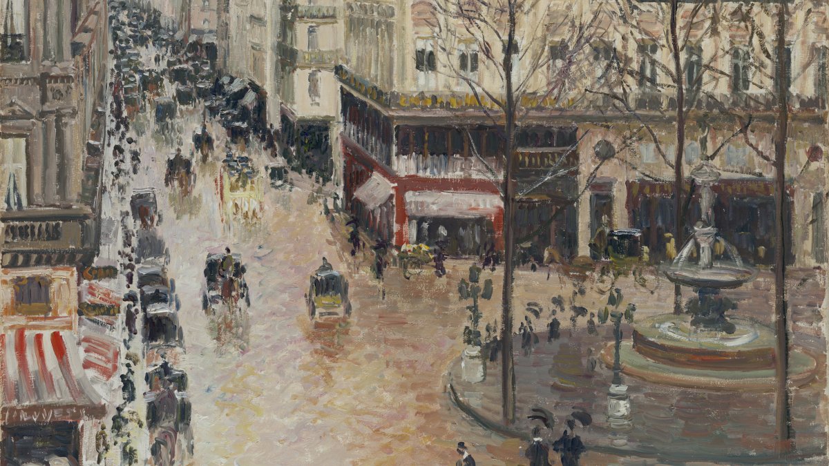 Rue Saint Honore In The Afternoon Effect Of Rain Pissarro