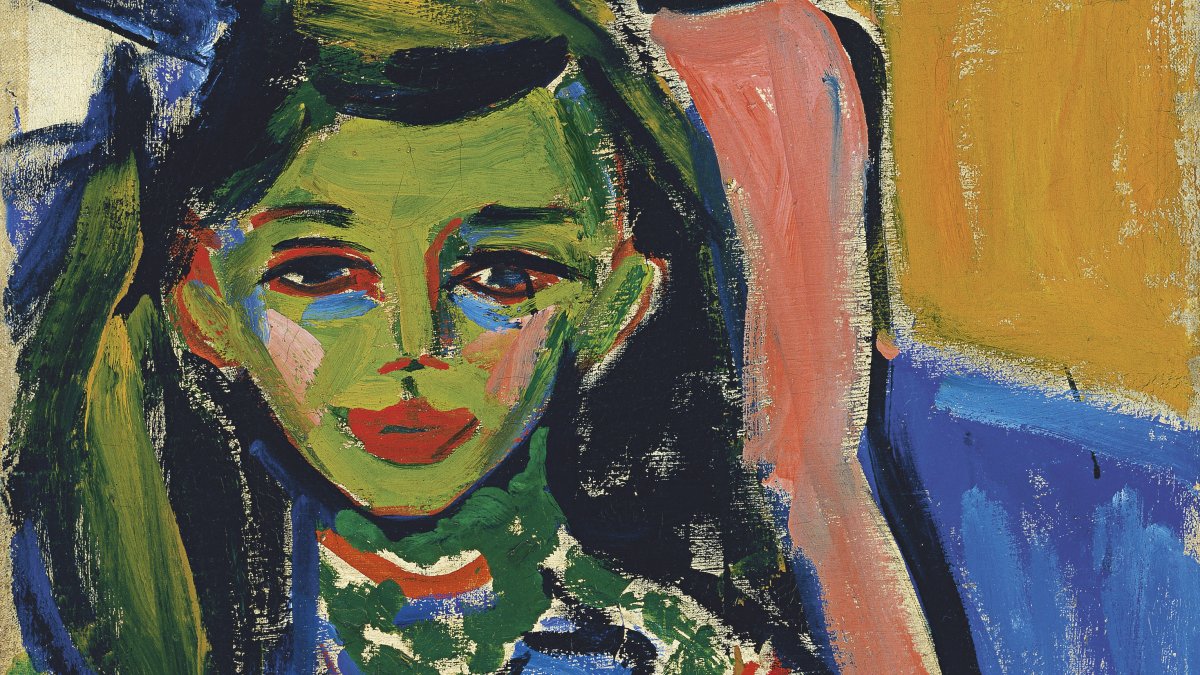 Fränzi ante una silla tallada Kirchner, Ernst Ludwig
