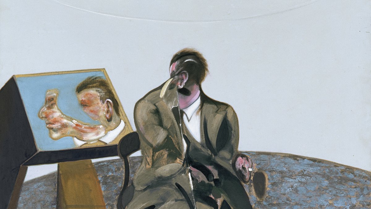 Retrato de George Dyer en un espejo - Bacon, Francis. Museo Nacional  Thyssen-Bornemisza