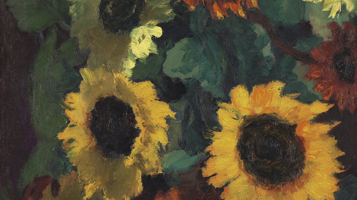 Glowing Sunflowers - Nolde, Emil. Museo Nacional Thyssen-Bornemisza