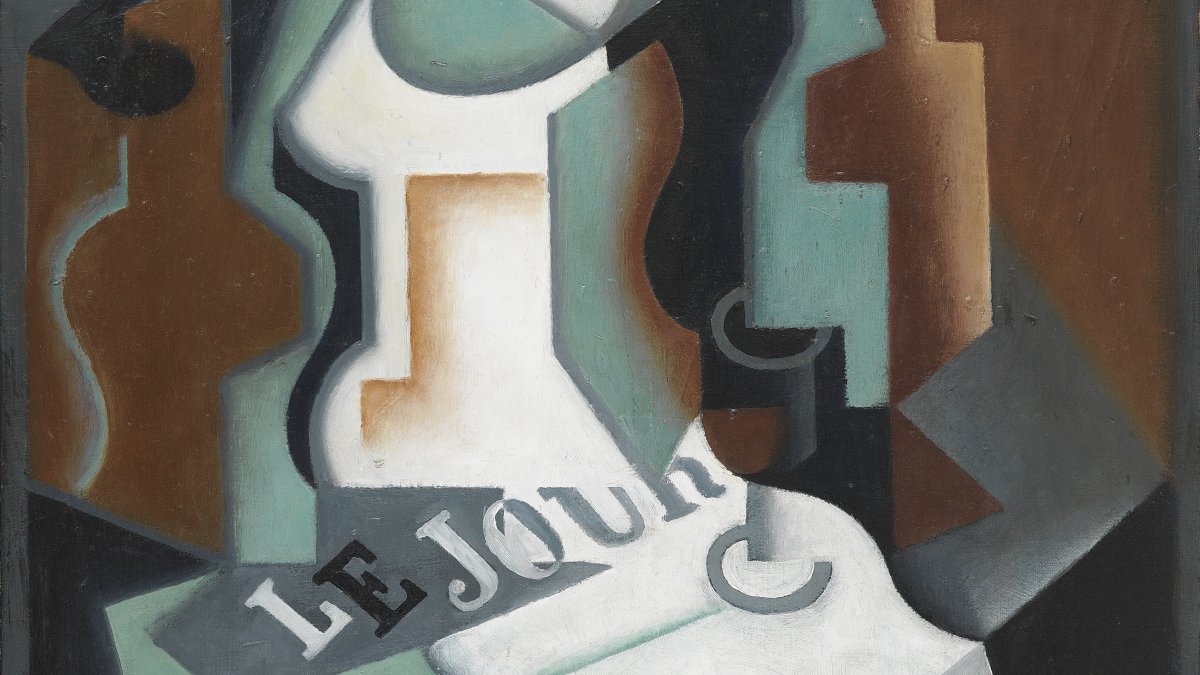 Bottle and Fruit-Dish - Gris, Juan. Museo Nacional Thyssen-Bornemisza