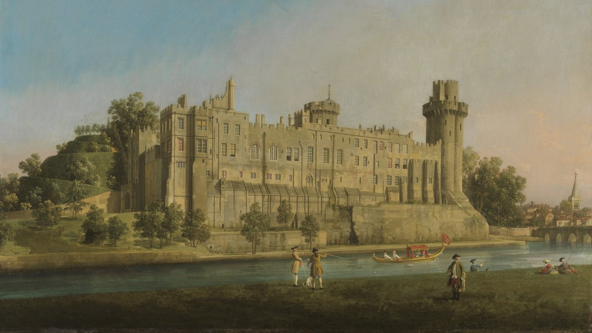 La Fachada sur del Castillo de Warwick - Canaletto. Museo La Fachada sur del Castillo de Warwick - Canaletto. Museo