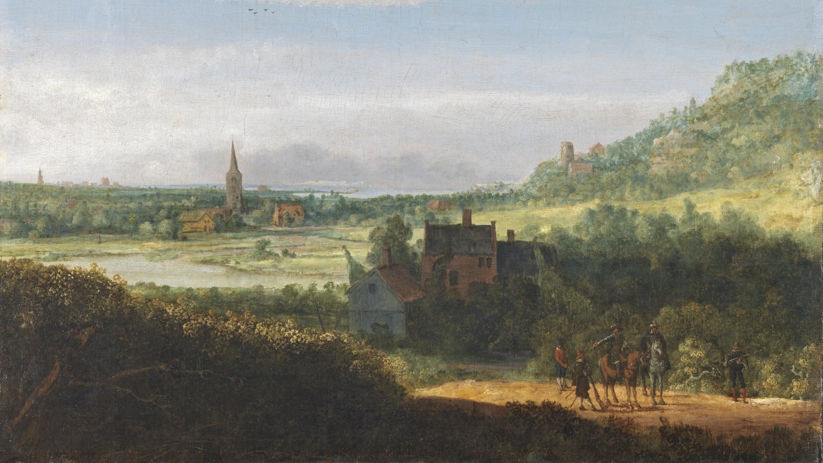 Landscape with Armed Men - Segers, Hercules Pietersz.. Museo