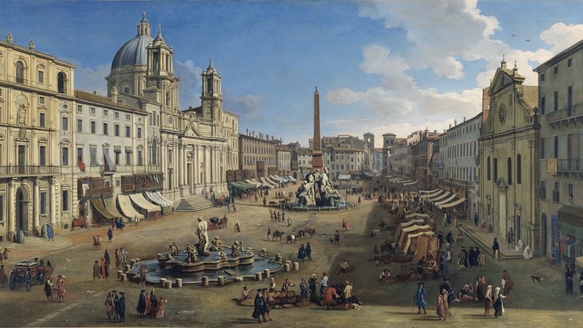 Piazza Navona, Rome - Wittel, Gaspar van. Museo Nacional Thyssen