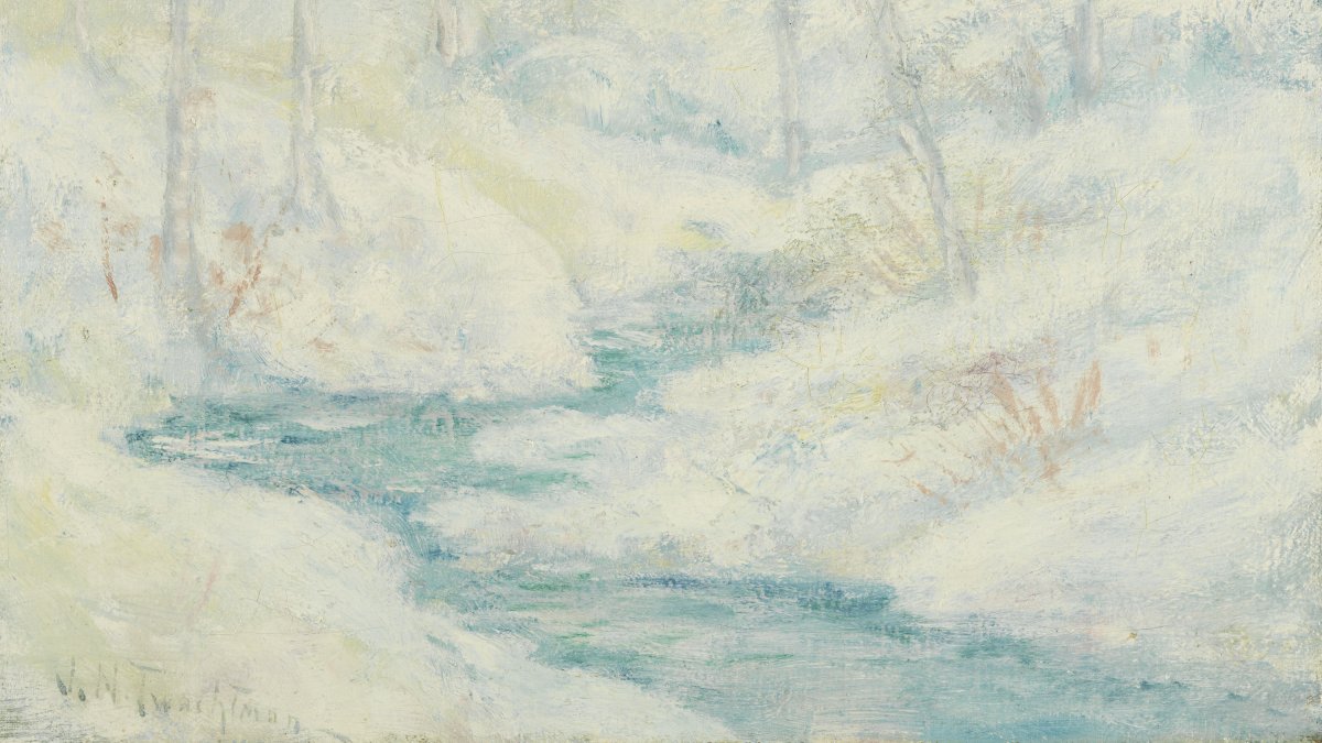 ジョン・ヘンリー・トワックトマン、「CANAL SCENE, HOLLAND」 ジョン・ヘンリー・トワックトマン、「CANAL SCENE, HOLLAND」