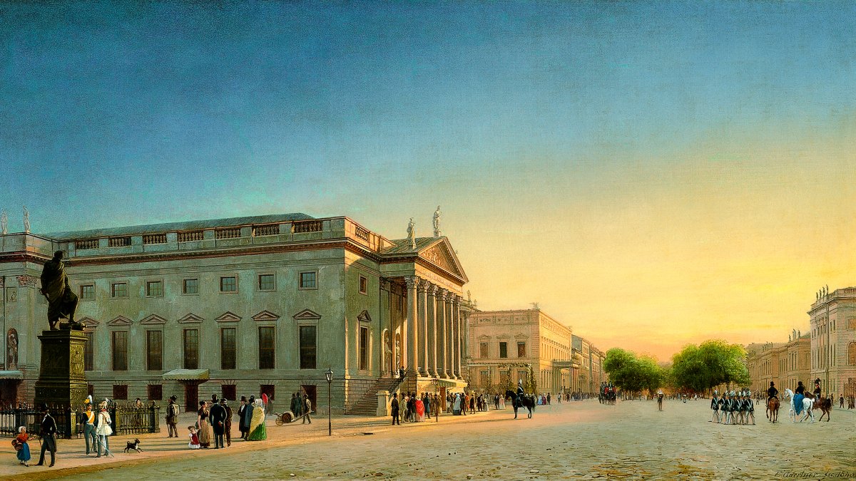 A View Of The Opera And Unter Den Linden Berlin Gaertner Eduard Museo Nacional Thyssen Bornemisza