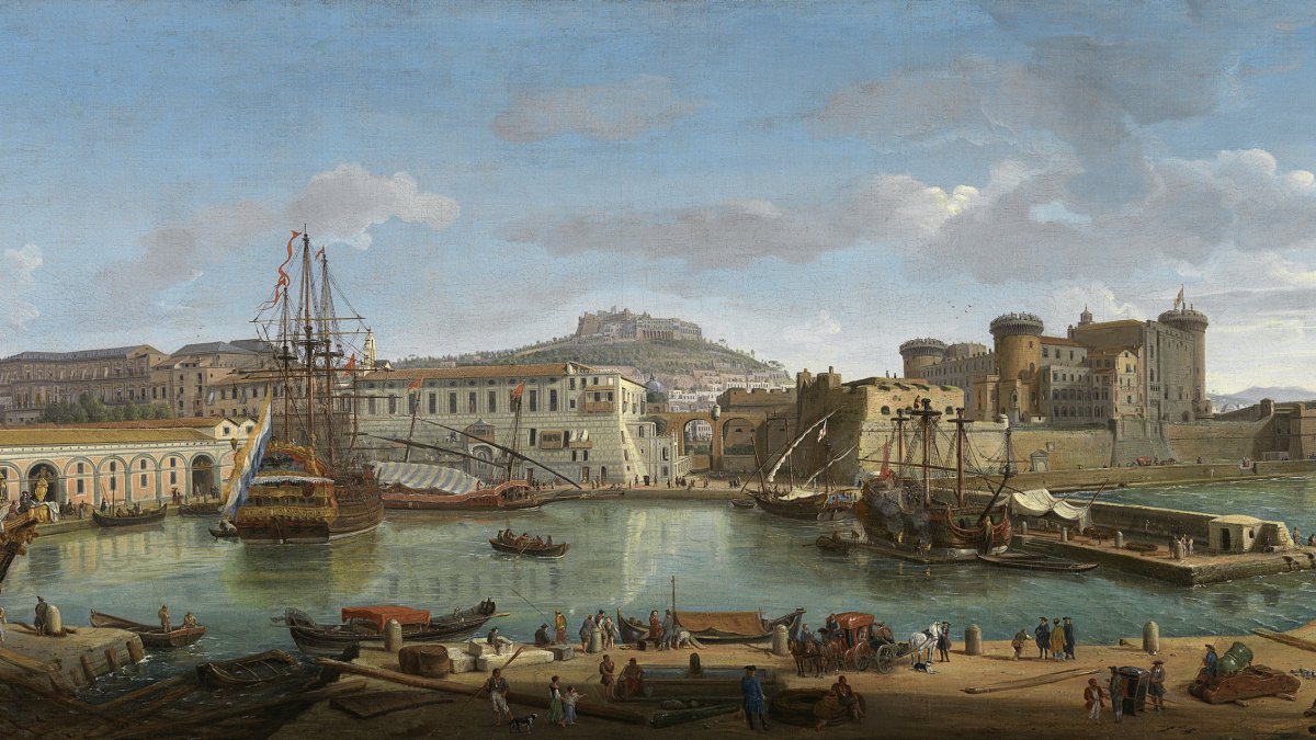 The Darsena, Naples - Wittel, Gaspar van. Museo Nacional Thyssen