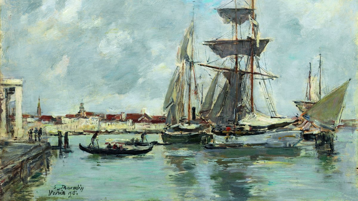 Venice, The Grand Canal - Boudin, Eugène. Museo Nacional Thyssen
