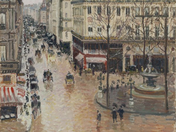 Camille Pissarro: Rue Saint-Honoré por la tarde. Efecto de lluvia, 1897