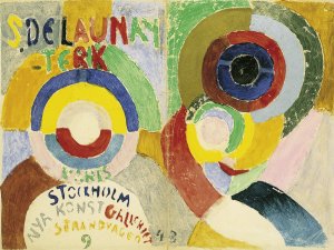 Sonia Delaunay. Diseño para la cubierta del catálogo de la exposición de 1916 en Estocolmo. Autorretrato