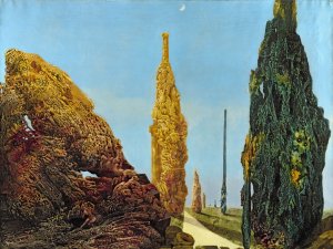 Árbol solitario y árboles conyugales. Max Ernst