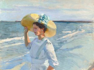 Elena en la playa. Exposición “Sorolla y la moda”, Museo Nacional Thyssen-Bornemisza