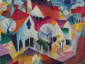 Grupo de casas en primavera. Johannes Itten