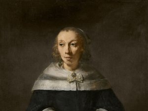 Retrato de una dama, posiblemente Maria van Sinnick, Rembrandt