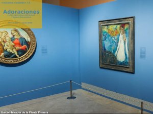 cuatro obras en una de las exposiciones del museo "Adoraciones"