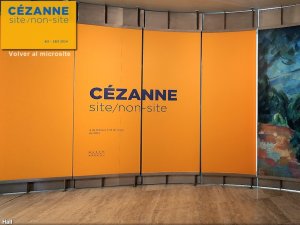 Curva de las exposiciones temporales con "Cézanne site/non-site"