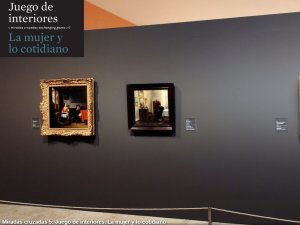 Cuatro obras de la exposición temporal "Juego de interiores. La mujer y lo cotidiano"