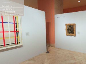 Varias obras de la exposición de Mondrian