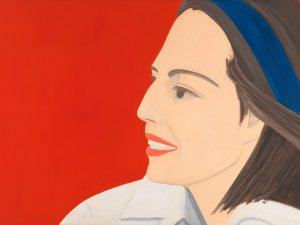 Alex  Katz. La sonrisa roja, 1963