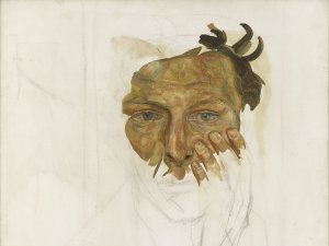 Lucian Freud. Autorretrato (Fragmento), 1956