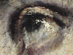 Detalle en macrofotografía de la obra “Cristo abrazando la cruz” c.1587‐1596, de El Greco