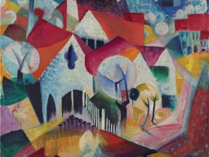 Grupo de casas en primavera. Johannes Itten