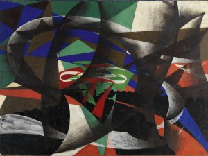 Manifestación patriótica. Giacomo Balla