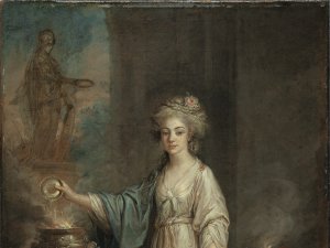 Retrato de una mujer como una Vestal. Angelica Kauffmann