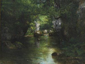 The Water Stream, La Brème. El arroyo Brème, 1866
