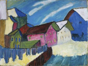 Gabriele Münter, Village Street in Winter, 1911